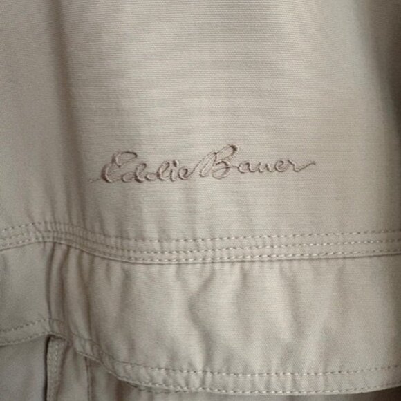 Eddie Bauer Goose Down Jacket Mens XXLarge Beige Mid-length Parka Full zip - Picture 3 of 16